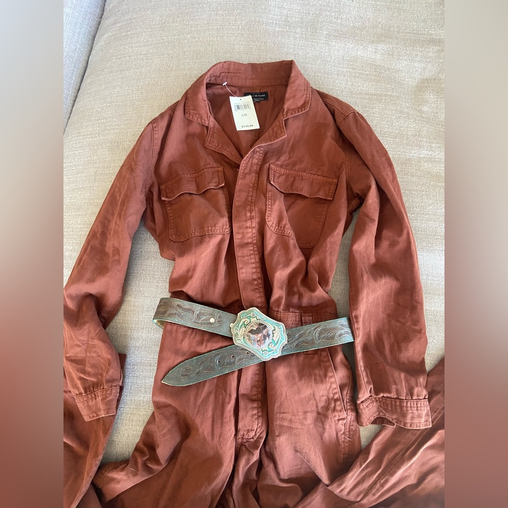 Lucky Brand rust brown romper